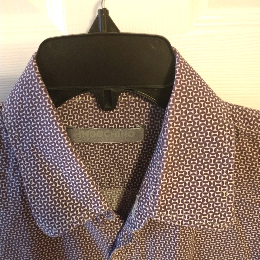 Indochino Button Front Patterned Cotton Shirt - Picture 3 of 4